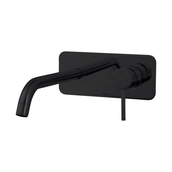 ANISE WALL PLATE MIXER WITH 210MM SPOUT MATT BLACK LEAD FREE