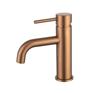 ANISE BASIN MIXER CURVED SPOUT BRUSHED BRONZE LEAD FREE