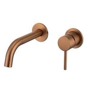 ANISE DUAL WALL PLATE MIXER BRUSHED BRONZE LEAD FREE