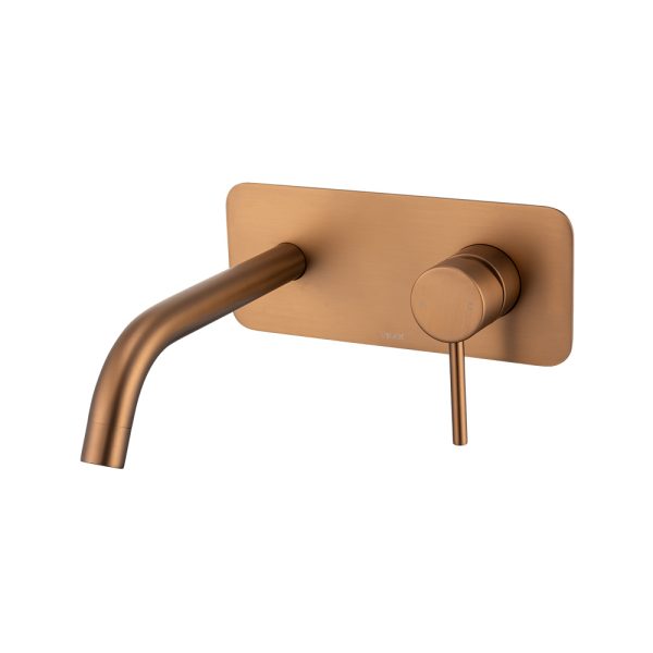 ANISE WALL PLATE MIXER WITH 210MM SPOUT TRIM KIT BRUSHED BRONZE LEAD FREE