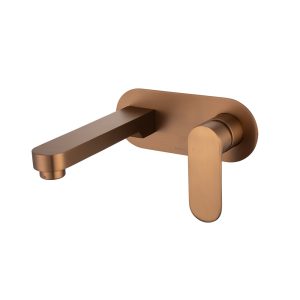 SAFFRON WALL PLATE MIXER TRIM KIT BRUSHED BRONZE LEAD FREE