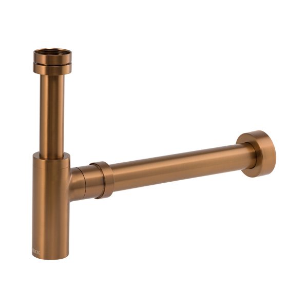 ROUND BRASS BOTTLE TRAP BRUSHED BRONZE