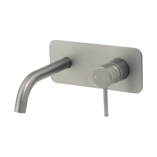 ANISE WALL PLATE MIXER WITH 250MM SPOUT GUN METAL